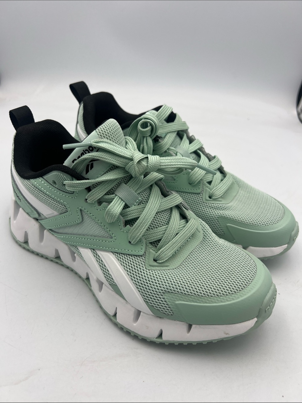 Reebok Women’s Mesh Running Athletic Sneaker Mint Green/White/Black Size 7 NEW